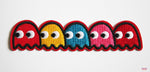 Pac-Man Ghosts Embroidery Patch (10cm x 2.5cm)-Embroidery Patch-Cool Spot's Gaming Emporium-Cool Spot Gaming