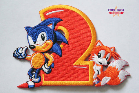 Sonic and Tails (Sonic the Hedgehog 2) Embroidery Patch (7.5cm x 10cm)-Embroidery Patch-Cool Spot's Gaming Emporium-Cool Spot Gaming