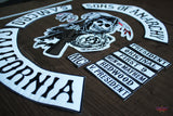 Sons of Anarchy 13 Piece Large Embroidered Patch Set (SAMCRO)