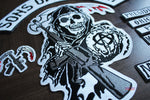 Sons of Anarchy 13 Piece Large Embroidered Patch Set (SAMCRO)