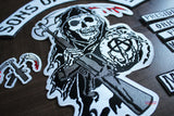 Sons of Anarchy 13 Piece Large Embroidered Patch Set (SAMCRO)