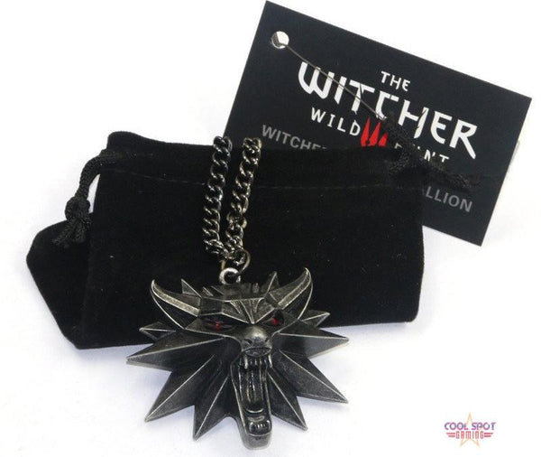 The Witcher 3: Wild Hunt Witcher Wolf Medallion Pendant/Necklace
